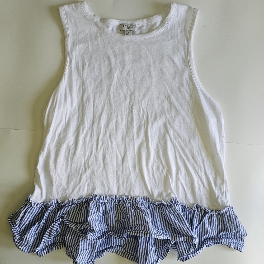 J Crew Woven-hem tank top - Picture 2 of 5